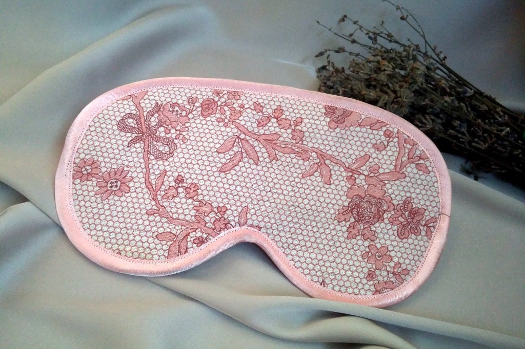 Lavender Cotton Aromatherapy sleep mask Floral eye mask