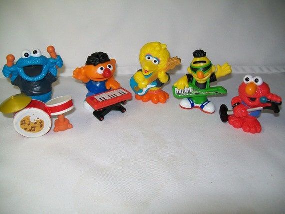 Items similar to Set of 5 Sesame Street Band Cake Toppers Birthday ...