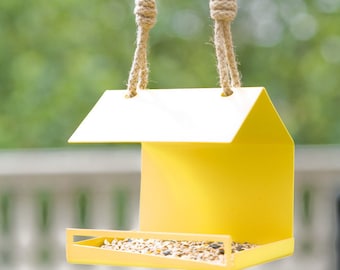 Modern Bird Feeder. Bauhaus Inspired Bird Feeder. Architectural Garden Decor. Gift / Present for Gardeners, Bird Watchers + Ornithologists.