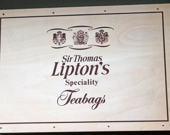 Vintage Lipton Wood Tea Box Collectible Wood Box Lipton Vintage Wood Box Sir Thomas Lipton's Speciality Teabags Excellent Vintage Condition