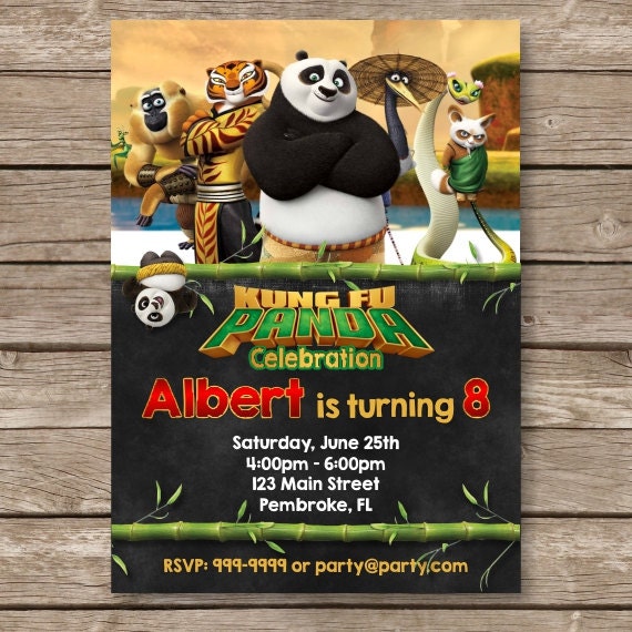 Kung Fu Panda Birthday Party Invitations 6