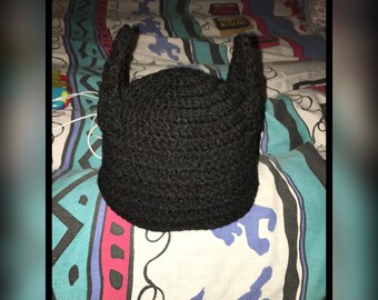 batman hat/crochet batman hat/crochet hat/baby hat/batman/gift idea