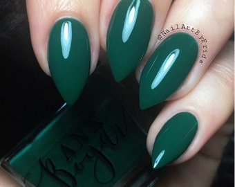 WILDWOOD - Chrome Green Creme Nail Polish, Vegan Beauty Gifts, Luxury Nail Polish, All Natural Makeup, Cruelty Free Trendy Gifts For Her