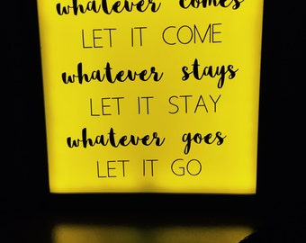 neon light sign, light box, custom neon sign, wall decor, night light, inspirational quote, light up sign, zen decor, yoga decor, wall art,