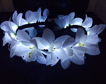 LED Festival Flower Crown Headband for EDC, Ultra, Rave, Light Up, Neon