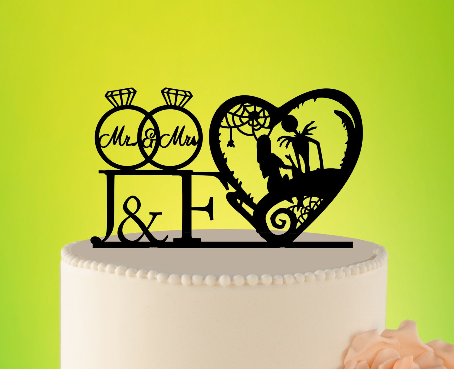 Wedding Cake Topper jack and sally cake topper jack sally