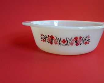 Fire King primrose casserole, vintage Fire King primrose bowl, Fire King baking dish, Fire King vintage casserole, primrose baking dish