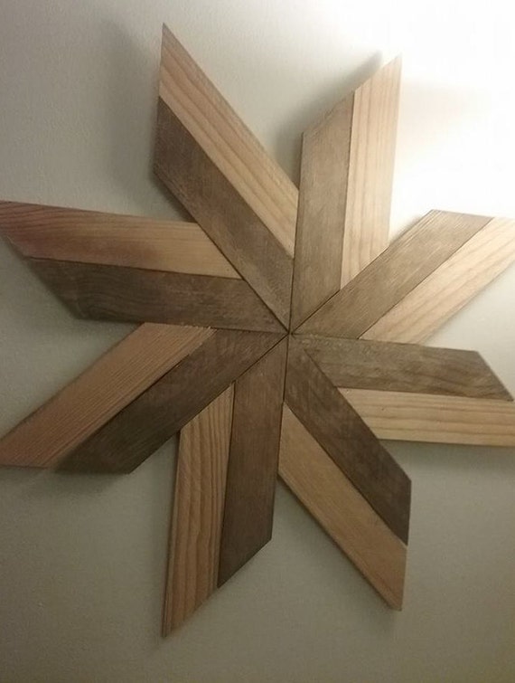 Items similar to barn quilt wood stained pinwheel on Etsy