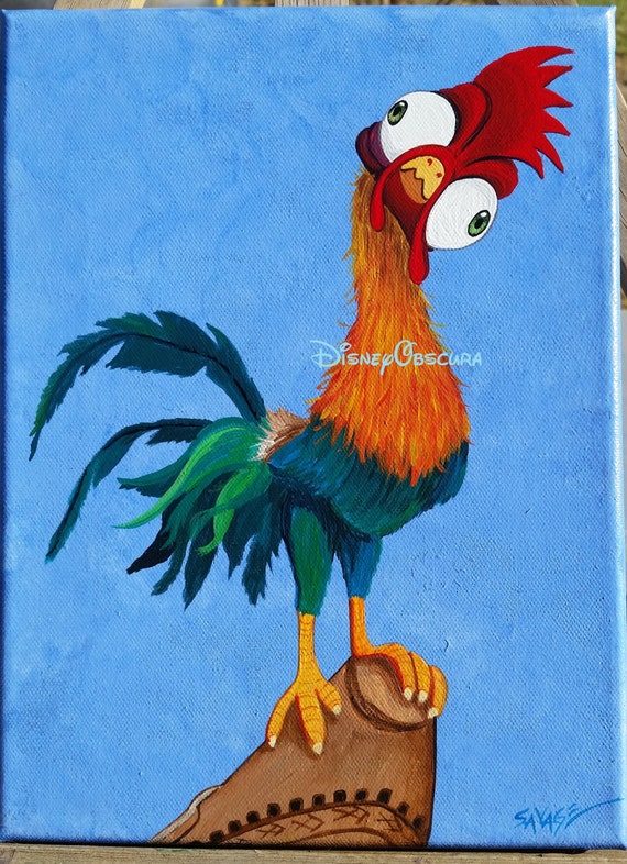 Hei Hei the Rooster from Disney's Moana. Custom painted