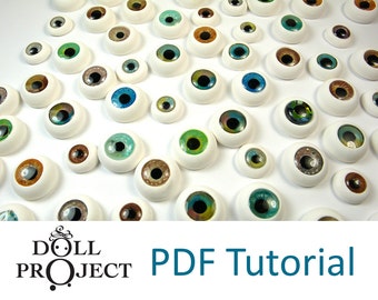 NEW Doll eyes PDF tutorial - Make your own doll eyes for dolls of all sizes - Instant download file