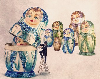 Matryoshka Doll, Dolls And Miniatures, Matryoshka, Matryoshka Dolls, Russian Doll, nesting dolls, nesting, russian nesting doll, russian