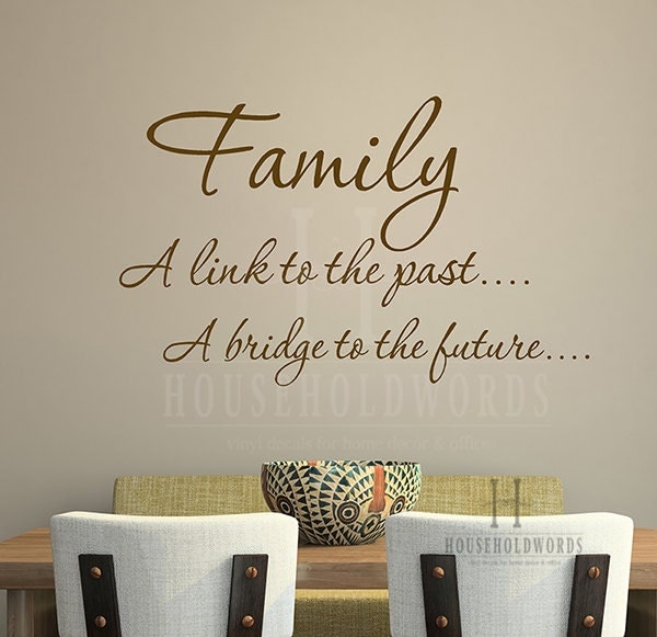 Family Wall Decal A Link To The Past A Bridge To The Future