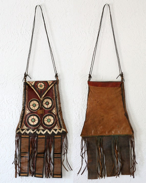 SALE Vintage African Leather Purse by VeraVague on Etsy