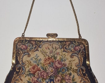 Purse Handbag Antique Tapestry Small Collectible