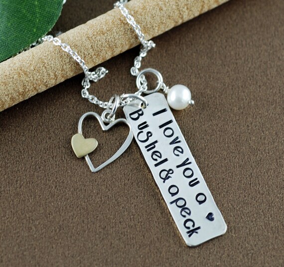 I love you a Bushel and a Peck Necklace 