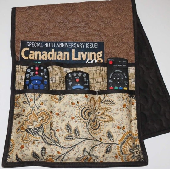 Quilted Armchair Caddy Bedside Caddy Tan Brown Black