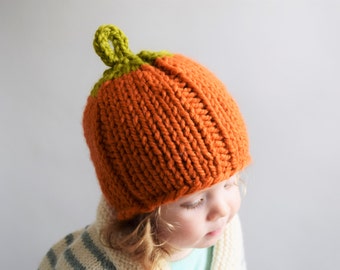 Pumpkin Hat // Knit Pumpkin Hat // Newborn Pumpkin Hat // Baby Pumpkin Hat // Photography Prop // Halloween // Thanksgiving