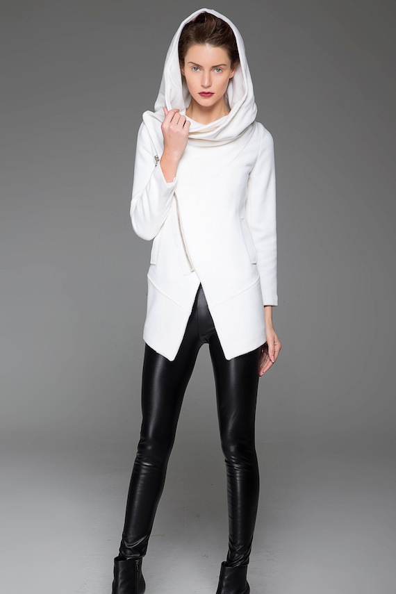 Asymmetrical wrap coat