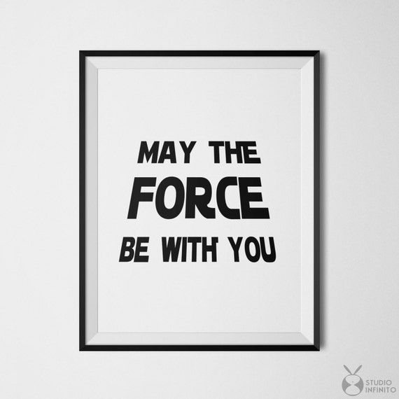 Download May the Force Be with You Star Wars Poster Yoda Wall Art Print