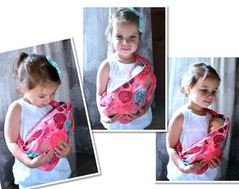 Baby Doll Carrier/Sling ~Comes with Magic Bottle! ~ Adorable Woodland Prints ~ Select Your Print