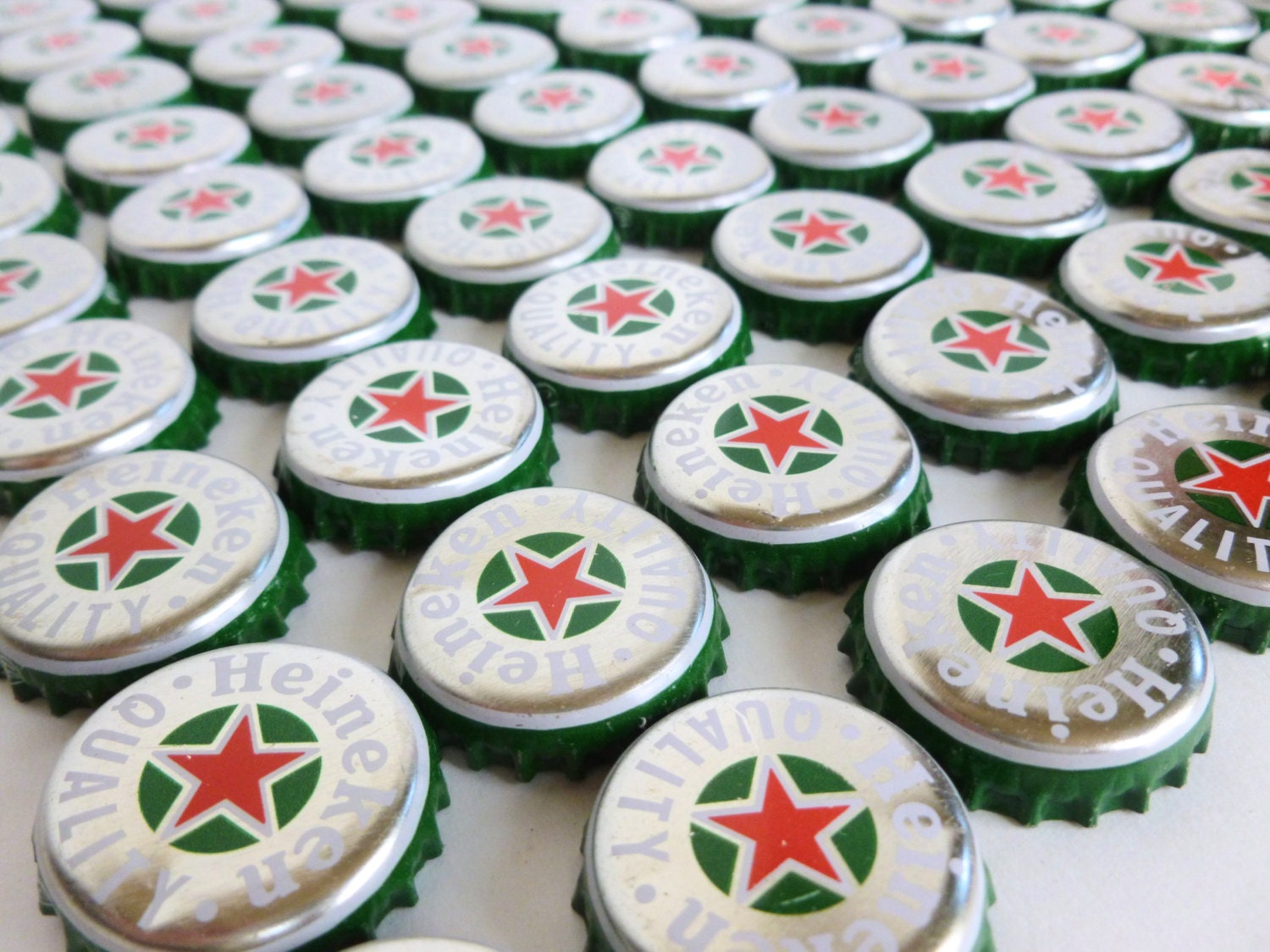 Heineken Beer Bottle Caps Lot of 200 Bulk Art Craft Supplies