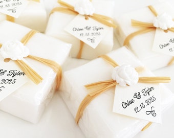 Wedding Soap Favors, White Soap Favors, Bridal Shower Favors, Baby Shower Favors, Communion Favors, Guest Thank You Favors
