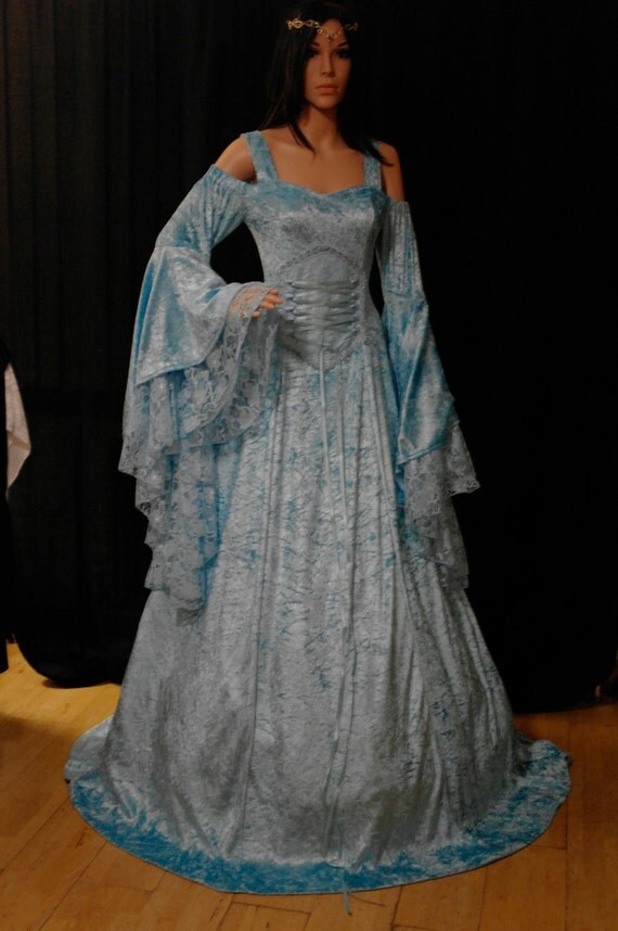 medieval dress renaissance wedding blue wedding by