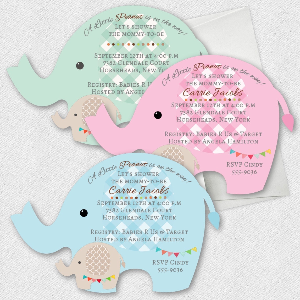 Elephant Baby Shower Invitations Baby Shower Invitations