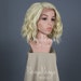 Platinum Blonde Wig /Wavy Bob Lace Front Wig /Womens Hair iZombie Short Curly Cosplay Costume Anime Scene Drag Queen /Lady Series LLPEA44