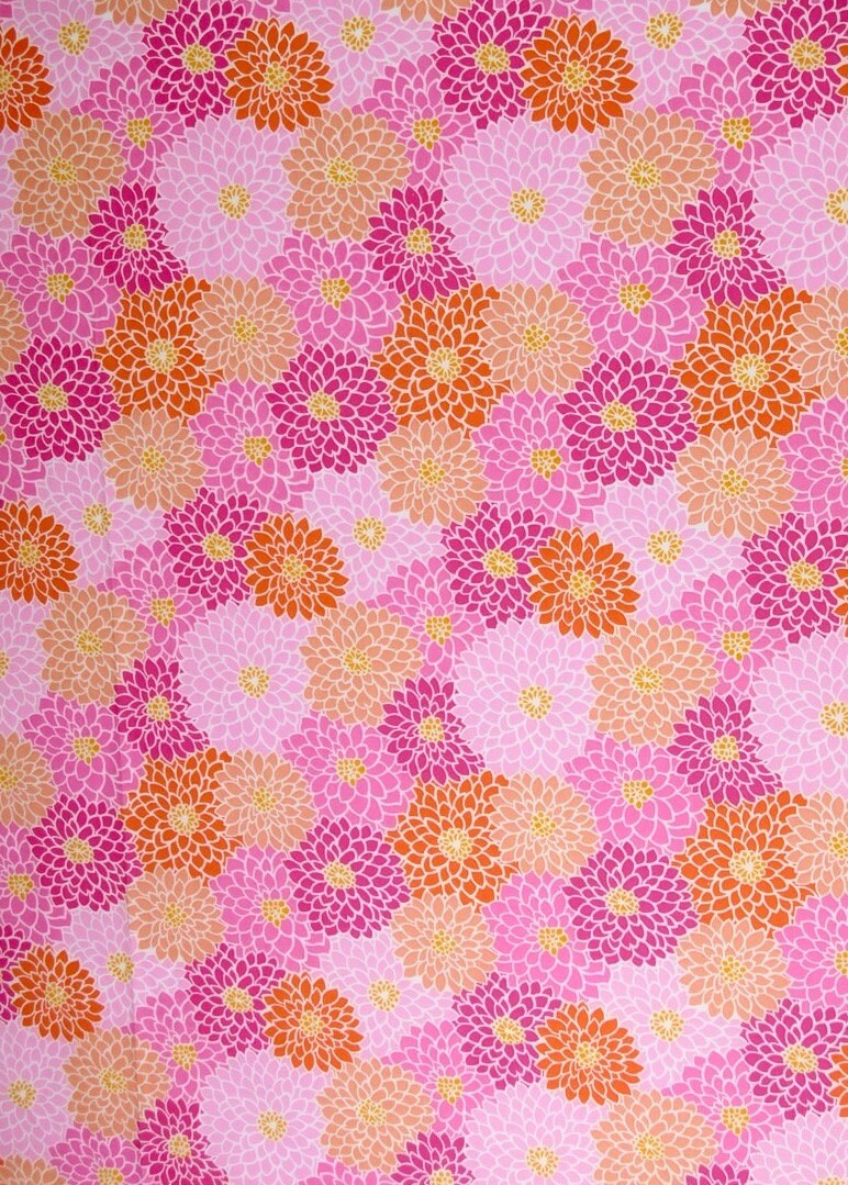 Floral fabric Boho chic free spirit pink floral print