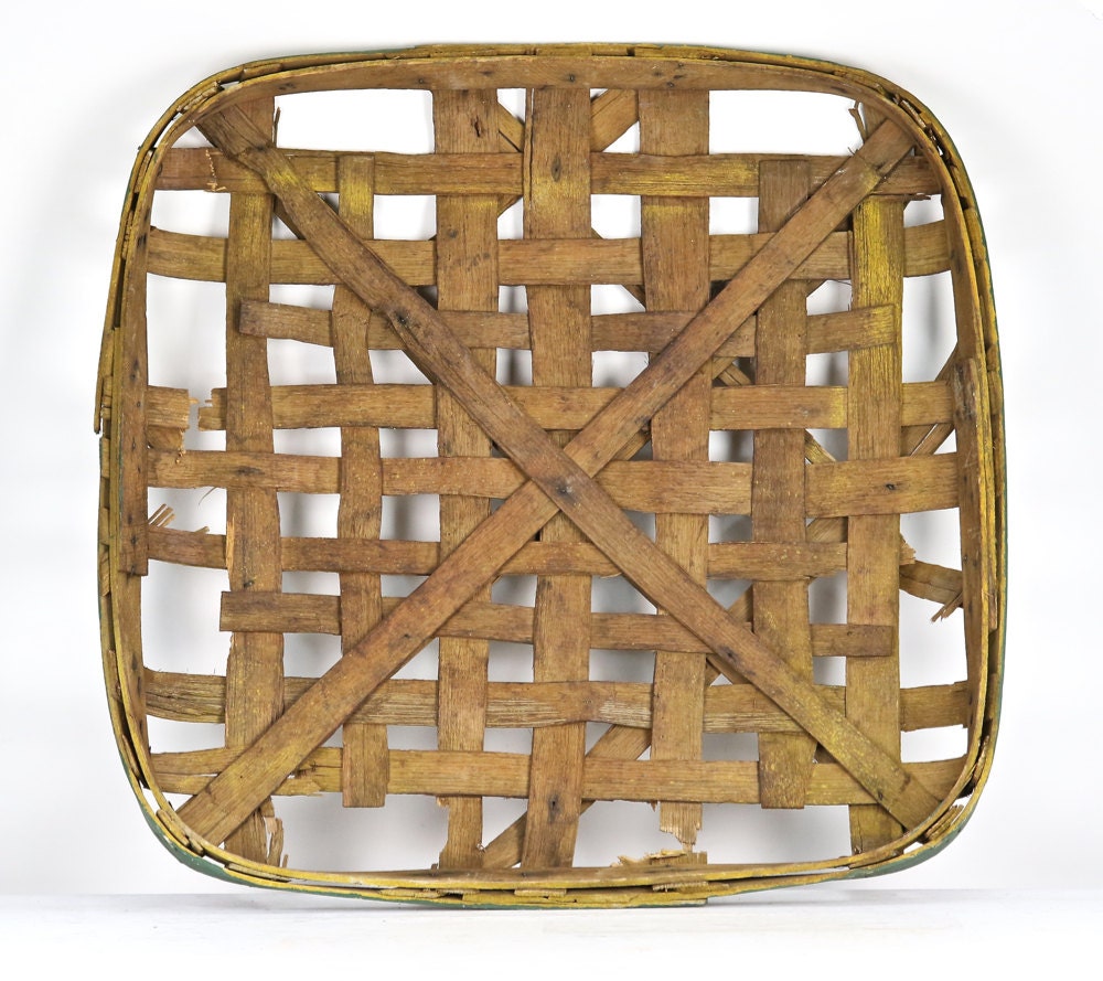 Tobacco Basket Vintage Tobacco Basket Old Tobacco Basket