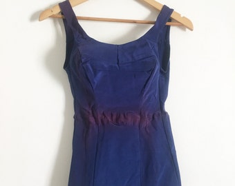SALE_1950 navy blue bathing suit M (not in the best shape)