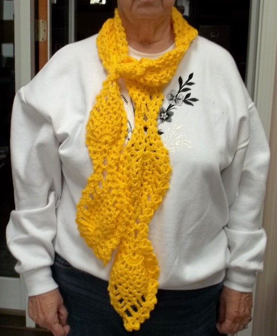 Crocheted Scarf Pineapple By Jeanscrochet On Etsy