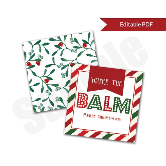 items-similar-to-you-re-the-balm-lip-balm-christmas-favor-gift-tag