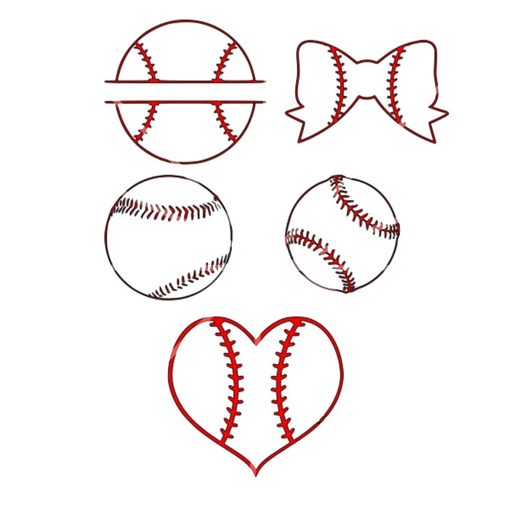 Download SVG - Baseball SVG Set - Baseball Heart - Baseball Split ...
