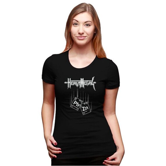 heavy metal shirt table periodic Heavy Table music and Shirt Of Periodic Metal Women's rock roll, T