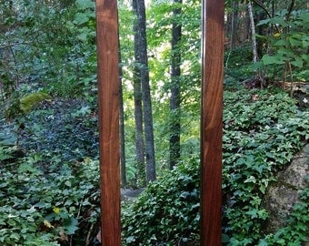 Walnut Mirror, Solid Walnut Mirror, Large Wall Mirror, Modern Mirror, Rustic Mirror, Full Length Mirror, Leaning Mirror