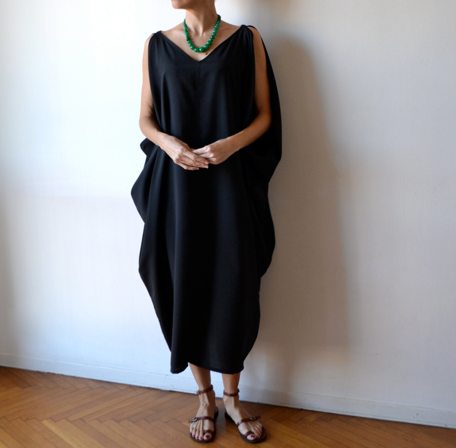 black muumuu dress