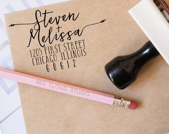 Return Address Stamp, Wedding Invitation Stamp, Save the Dates, Wedding Calligraphy, Custom Address Stamp, Personalized Address Stamp