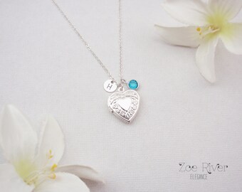 Choose gold, silver or rose gold heart locket necklace Sweet and elegant locket necklace