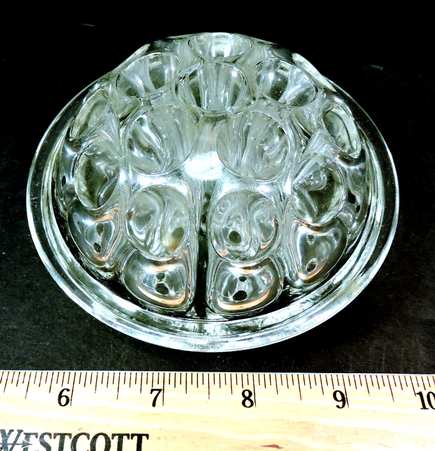 Vintage Flower Frog Antique Glass Flower Frog Arranger