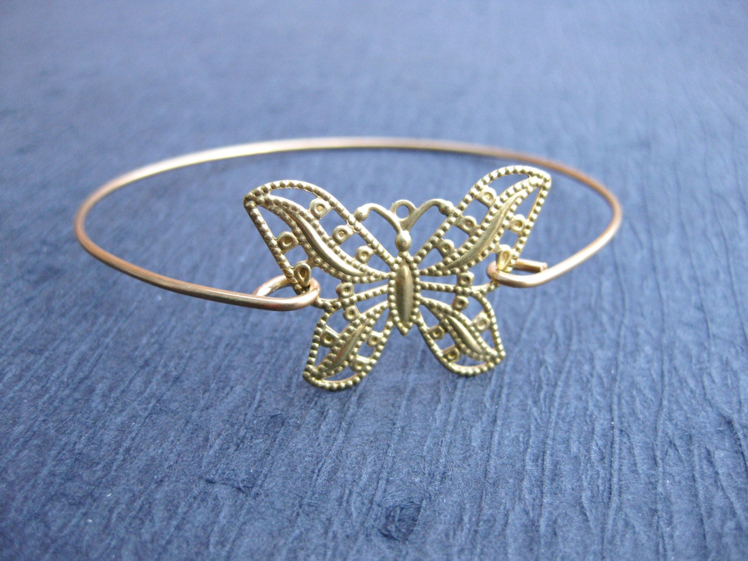 Butterfly Bangle Bracelet Gold Butterfly Bracelet 14k Gold