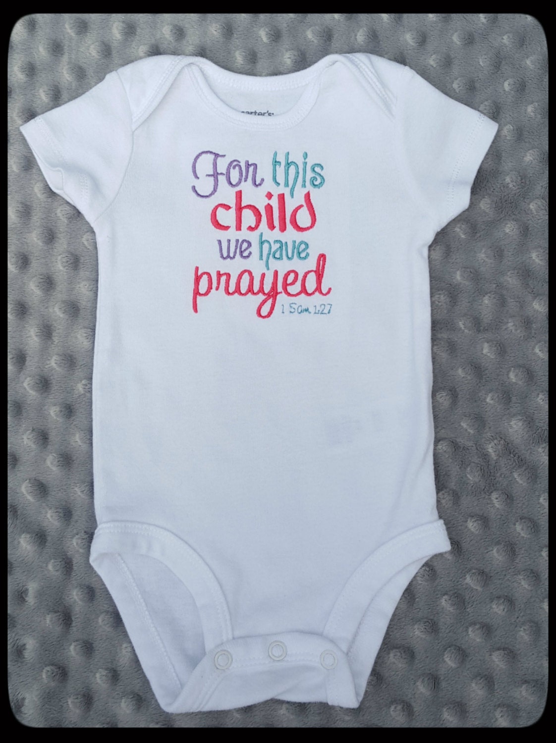 Religious OnesieEmbroidered Baby OnesieBaby BodysuitFor