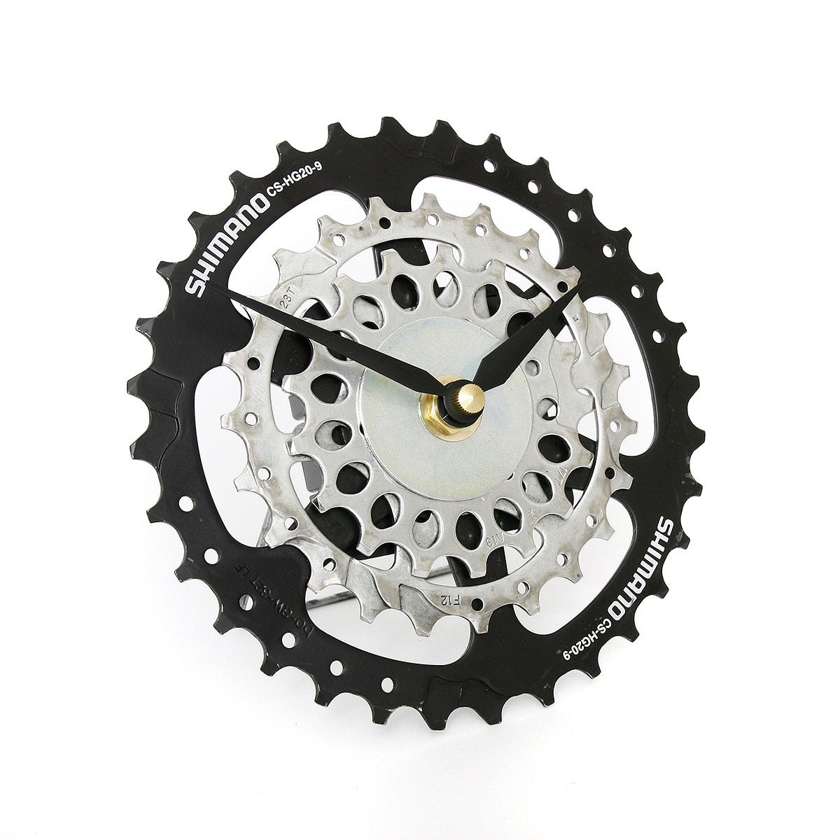 Recycled Bicycle Gear Desk Clock Bike Clock by treadandpedals