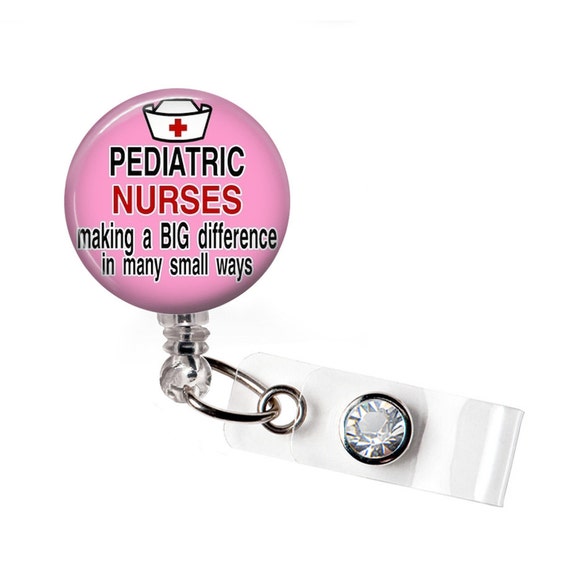Pediatric Nurse Badge Retractable ID Name Badge Name Badge