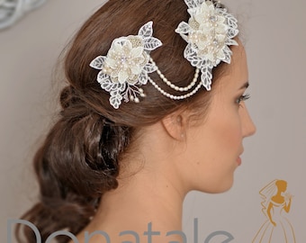 Wedding headband, Wedding hair piece , Bridal headpiece, Wedding headpiece , Bridal headband Wedding halo- MONIQUE