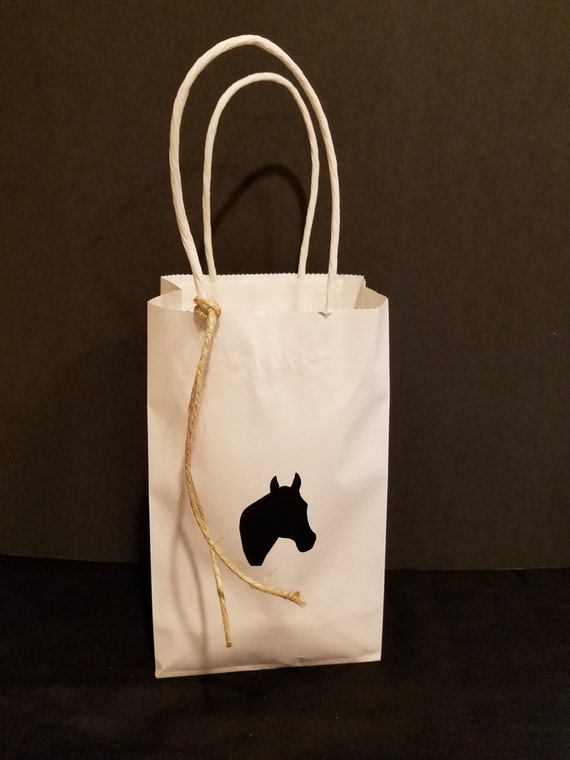 Horse Birthday Party Treat Gift Bags with Twisted Handles