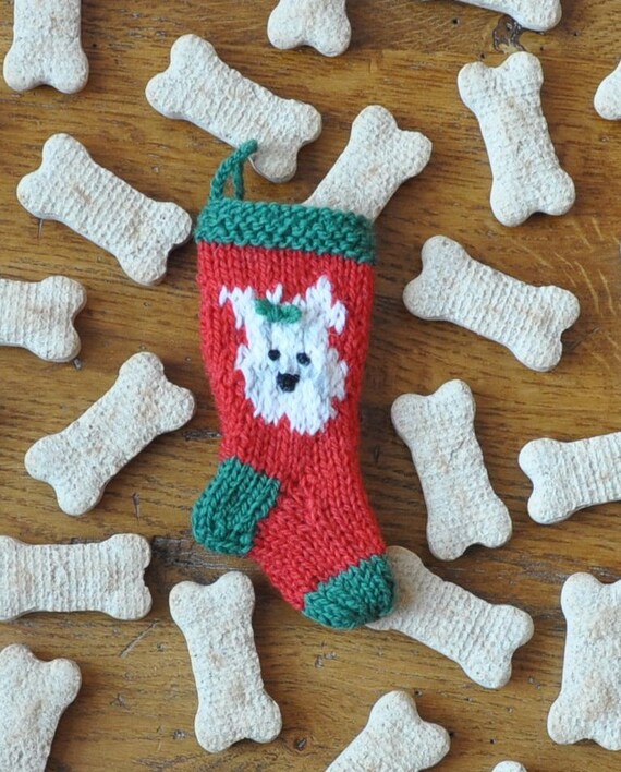 West Highland Terrier Scottie HandKnit Christmas Stocking