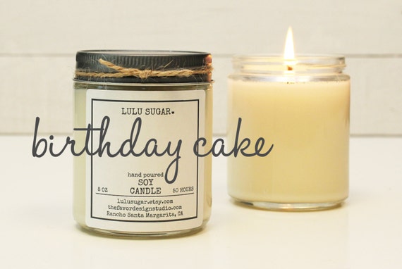 Birthday Cake Scented Candle 8 Oz Candle Gift Unique | birthday cake scented soy candle 8 oz jar gift for her Birthday Cake Scented Candle 8 Oz Candle Gift Unique | birthday cake scented soy candle 8 oz jar gift for her