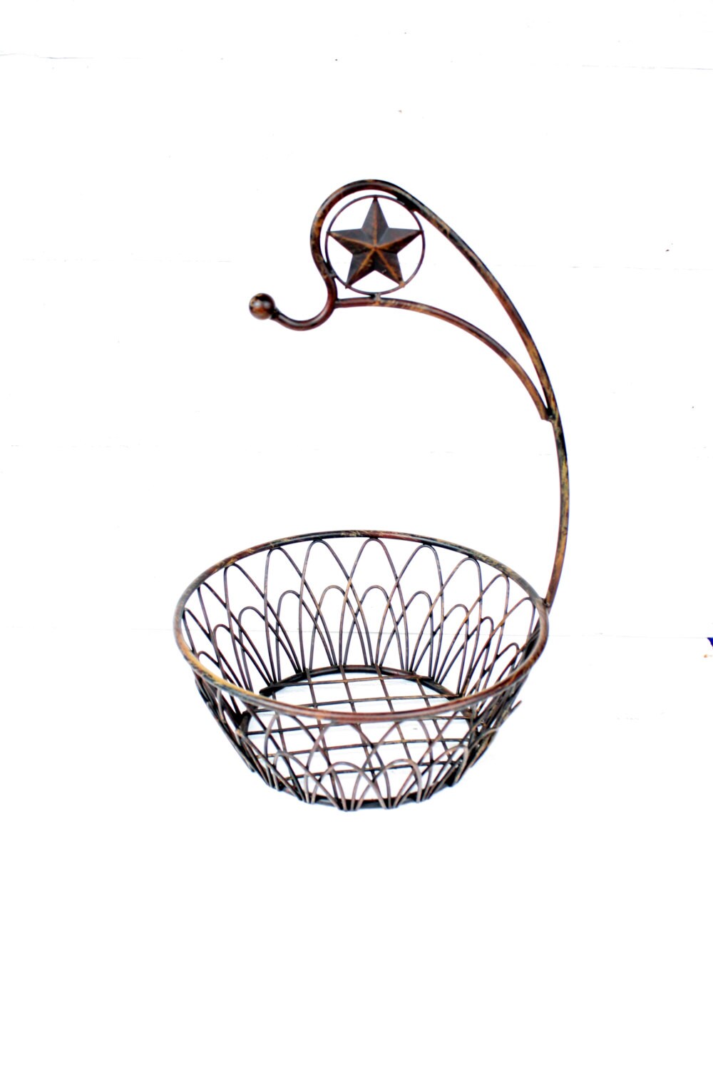 Vintage Metal Hanging Hook Basket
